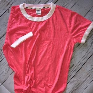 NWOT Pink Ringer Tee